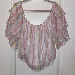 PASTEL RUFFLE TOP